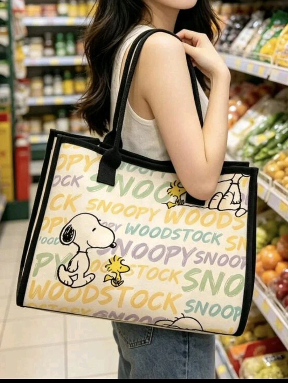 Snoopy Canvas Tote Bag